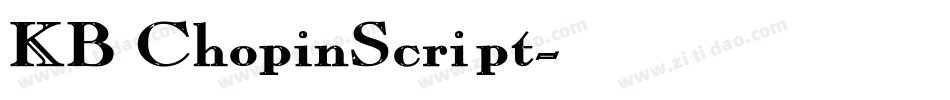 KB ChopinScript字体转换